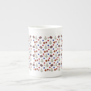 Caneca De Porcelana Árvores de Natal de Mug