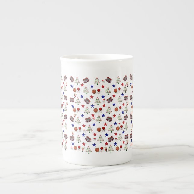 Caneca De Porcelana Árvores de Natal de Mug (Frente)