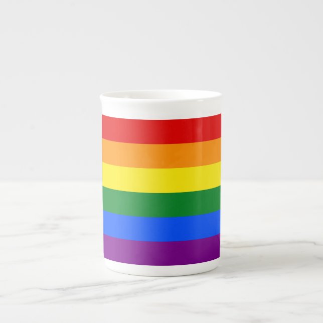 Caneca De Porcelana As cores do arco-íris (Frente)