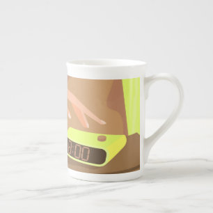 Caneca De Porcelana As garotas apertam o botão de snooze do despertado