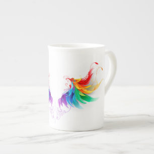 Caneca De Porcelana Asas Arco-íris Fofas