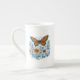 Caneca De Porcelana Asas da Harmonia do Jardim