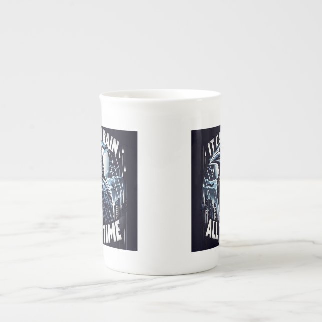 Caneca De Porcelana Ascensão acima da chuva (Frente)