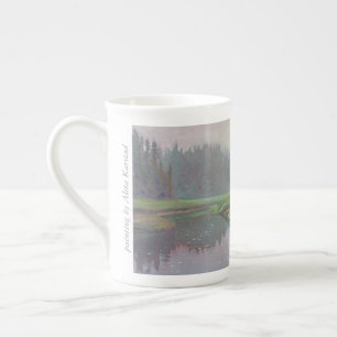 Caneca De Porcelana Ascensão da maré do estuário de Musquash - cane