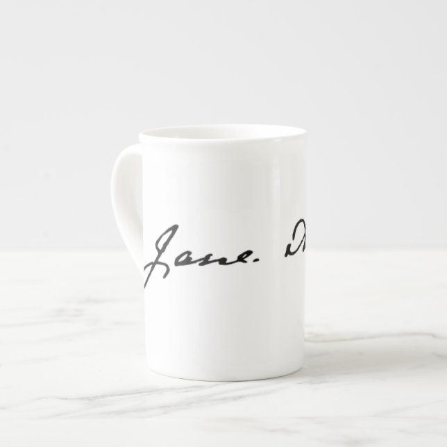 Caneca De Porcelana Assinatura de Jane Austen (Frente Esquerda)