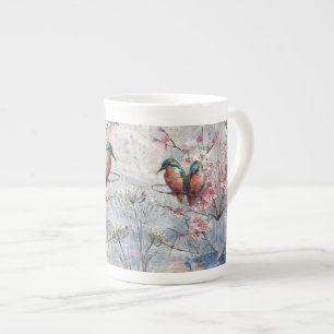 Caneca De Porcelana Atletas e Flores bonito Pintados