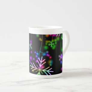 Caneca De Porcelana Atmosfera festiva e animada de Natal do SlipperyJo