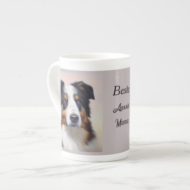 Caneca De Porcelana Australian Shepherd Kopf -  (Frente Esquerda)