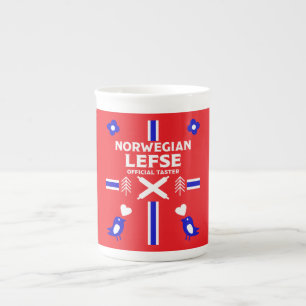 Caneca De Porcelana Avental de Pão Árabe Norueguês Lefse