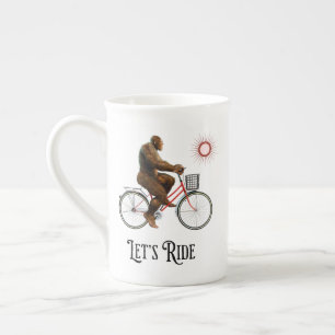 Caneca De Porcelana Aventura Divertida de Bigfoot de Ciclismo Retro