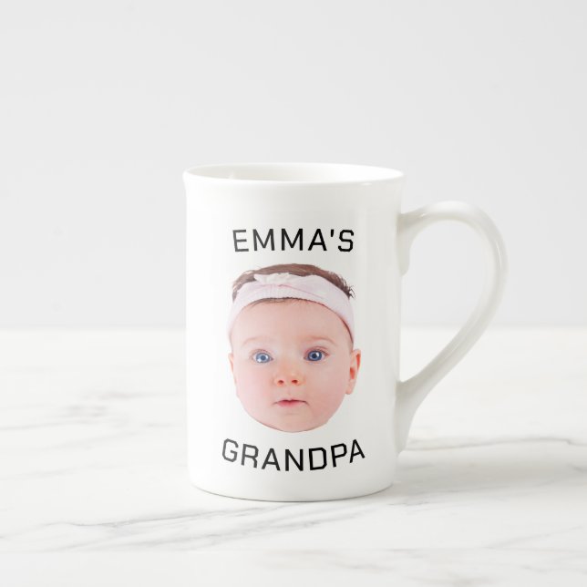 Caneca De Porcelana Avô Deu Mug, Cara De Bebê Personalizada, Presente  (Direita)