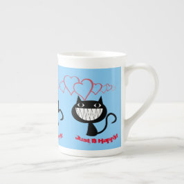 Caneca De Porcelana Azul Céu Claro