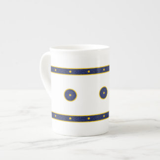 Caneca De Porcelana Azul escuro com estrelas Douradas