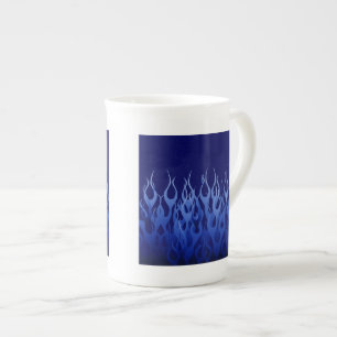 Caneca De Porcelana Azul legal nas chamas azuis