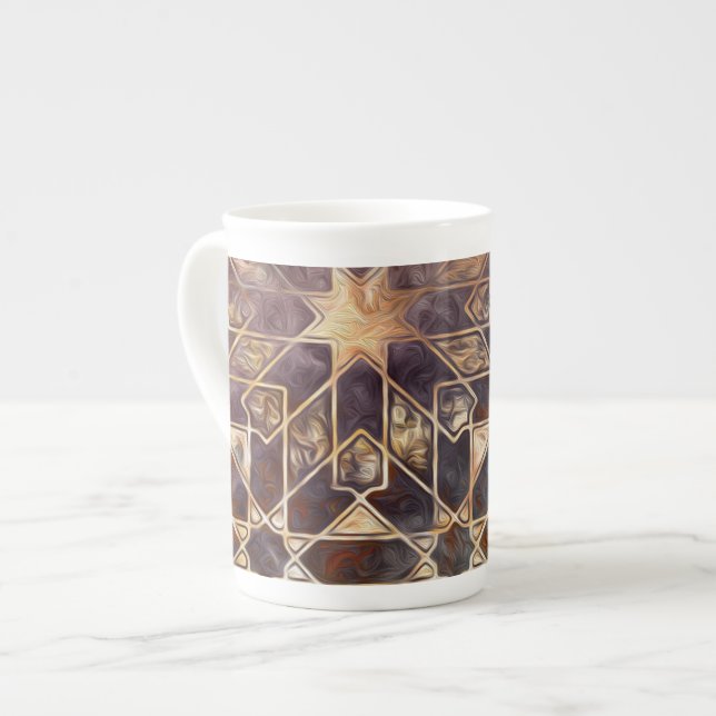 Caneca De Porcelana Azulejos Místicos I (Frente Esquerda)