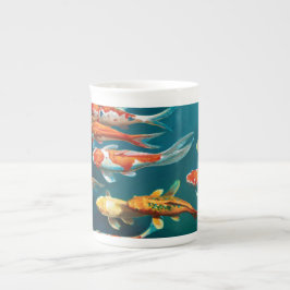 Caneca De Porcelana Balé Koi -
