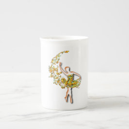 Caneca De Porcelana Ballerina Mug - Design de Arte Balé Dançarina