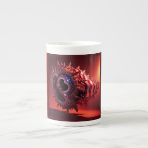 Caneca De Porcelana Bandeira Americana Infundida No Tubo Mandelbrot