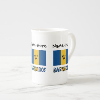 Caneca De Porcelana Bandeira Barbariana de Barbados Personalizada 