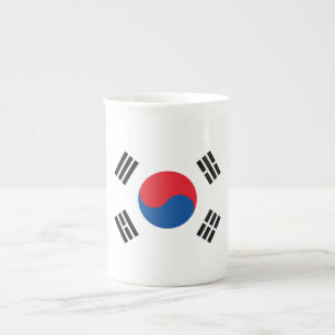 Caneca De Porcelana Bandeira da Coreia do Sul Inteiro