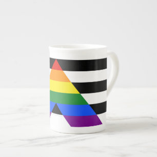 Caneca De Porcelana Bandeira de aliado straight da SlipperyJoe's lisa