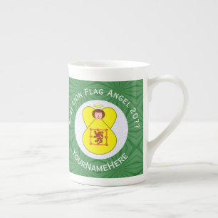 Caneca De Porcelana Bandeira de Natal do Anjo Rampante Escocês Persona