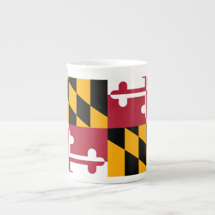 Caneca De Porcelana Bandeira festiva do estado de Maryland