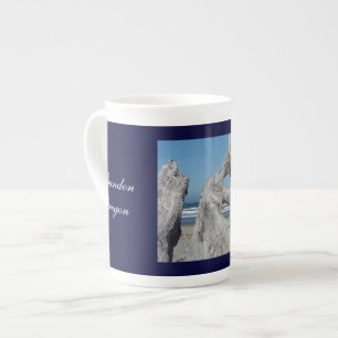 Caneca De Porcelana Bandon Oregon presentes perucas Blue Sky Blue Wave