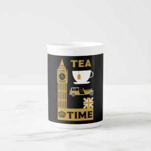 Caneca De Porcelana Bebedores de Chá Clássico Britânico