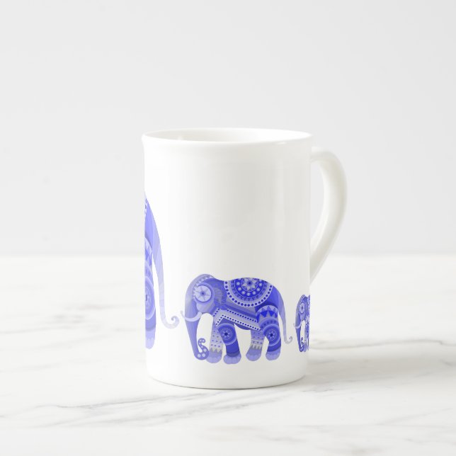 CANECA DE PORCELANA BEBER COM UMA GOMA ELEFANTE AZUL LEGAL (Frente Esquerda)
