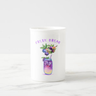 Caneca De Porcelana Bebida Legal com suco de mirtilo fresco - Cocktail