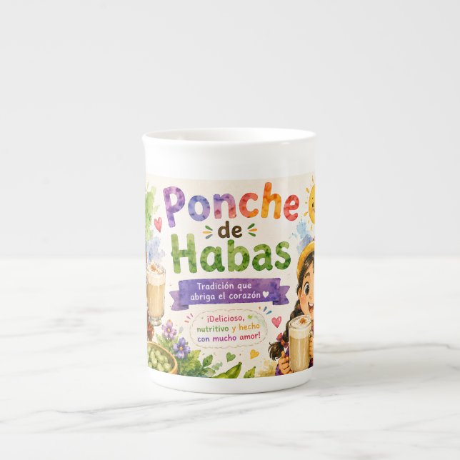 CANECA DE PORCELANA BEBIDA TRADICIONAL DE PERU (Frente)