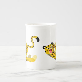 Caneca De Porcelana Bela Cartoon Cheetah