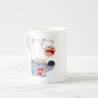 Caneca De Porcelana Bela peça de cartoon ovelha e lobo na China