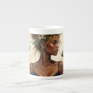 Caneca De Porcelana Beleza Etérea em Flor