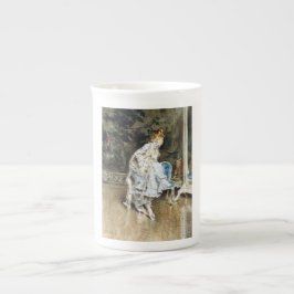 Caneca De Porcelana Beleza Fashionável se admirando no Espelho