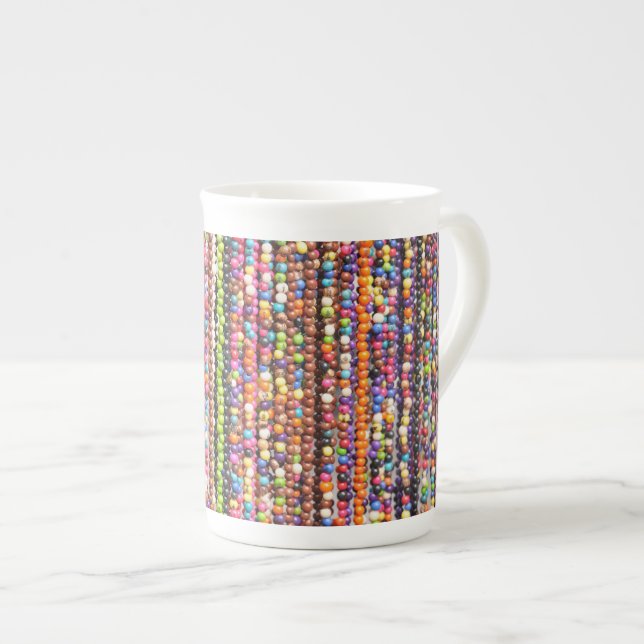 Caneca De Porcelana Belo abstrato vermelho (Frente Esquerda)
