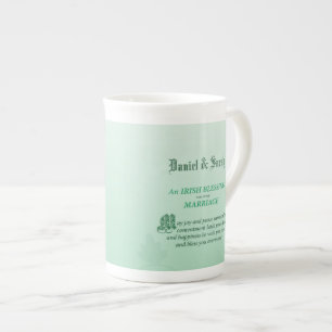 Caneca De Porcelana Bênção dos Parabéns de Casamento Irlandeses
