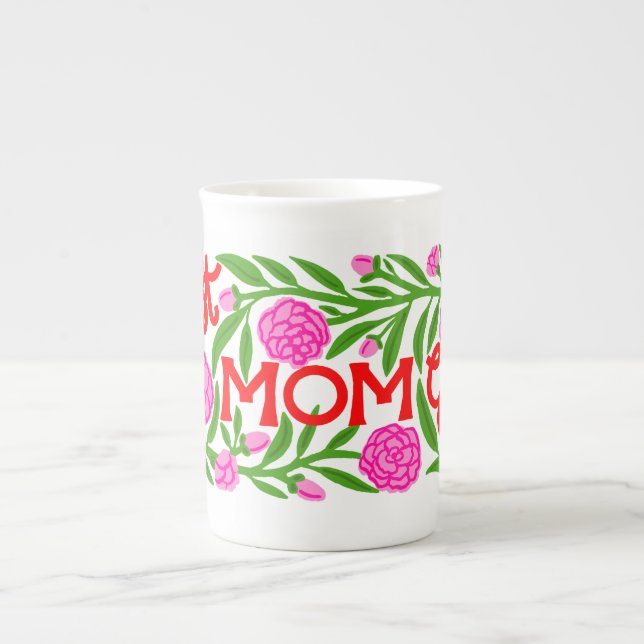 Caneca De Porcelana Best Mom Ever Mother's Day Bone China Mug (Frente)