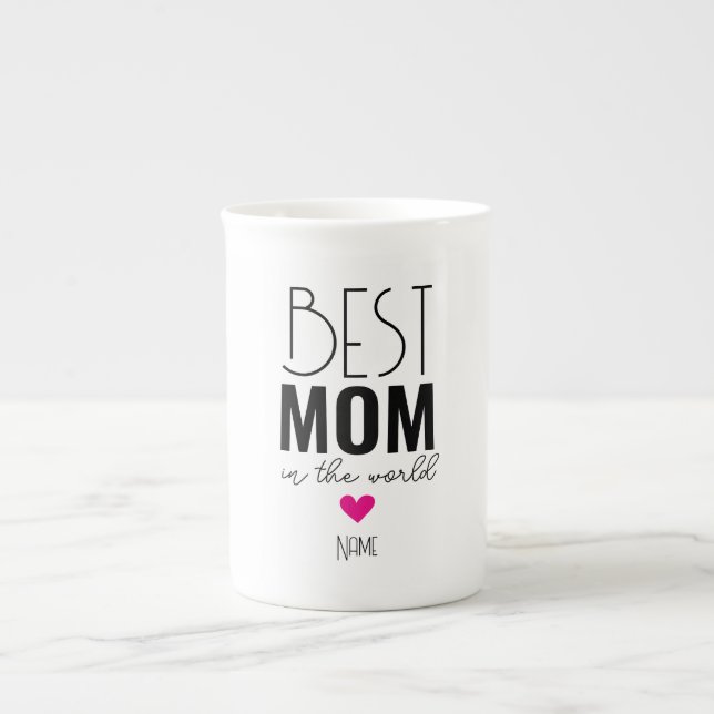 Caneca De Porcelana Best mom in the world (Frente)