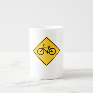 Caneca De Porcelana Bicicleta de Sinal de Estrada
