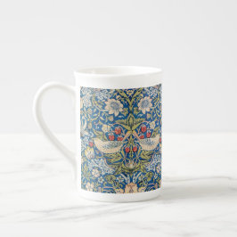 Caneca De Porcelana Bird Art Nouveau Design
