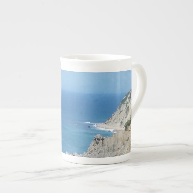 Caneca De Porcelana Block Island Bluffs - Block Island, Rhode Island (Frente Esquerda)