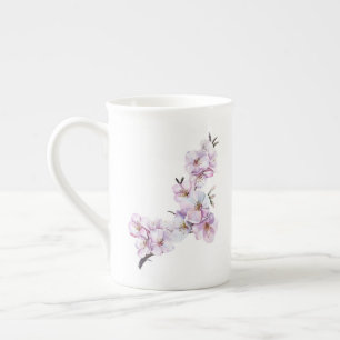 Caneca De Porcelana Blossomas de Cereja Rosa