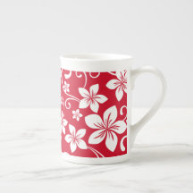 BLUE HAWAII (RED) BONE CHINA MUG