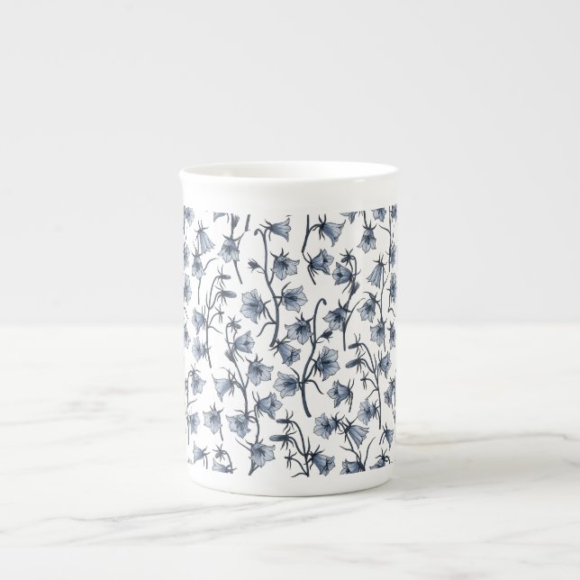 Caneca De Porcelana Bluebells, Harebeldes, Flores (Frente)