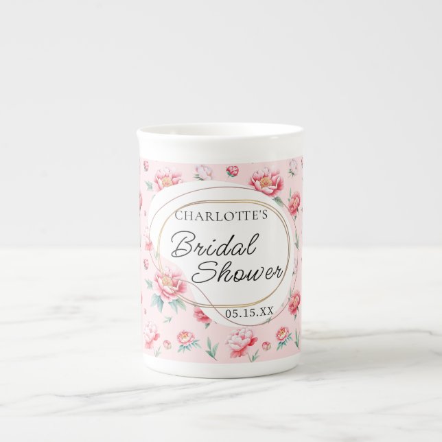 Caneca De Porcelana Blush Peony Watercolor Specialty Mug (Frente)