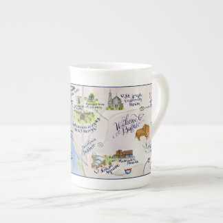 Caneca De Porcelana Boa vinda ao mapa do búfalo