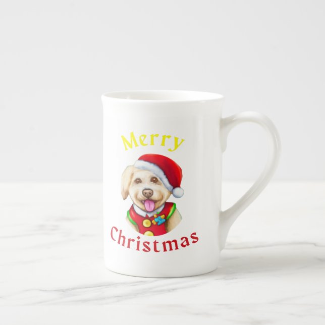 Caneca De Porcelana Boas Papais noeis Felizes Feliz Natal (Direita)