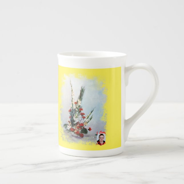 Caneca De Porcelana Bodegón de Flores (Direita)